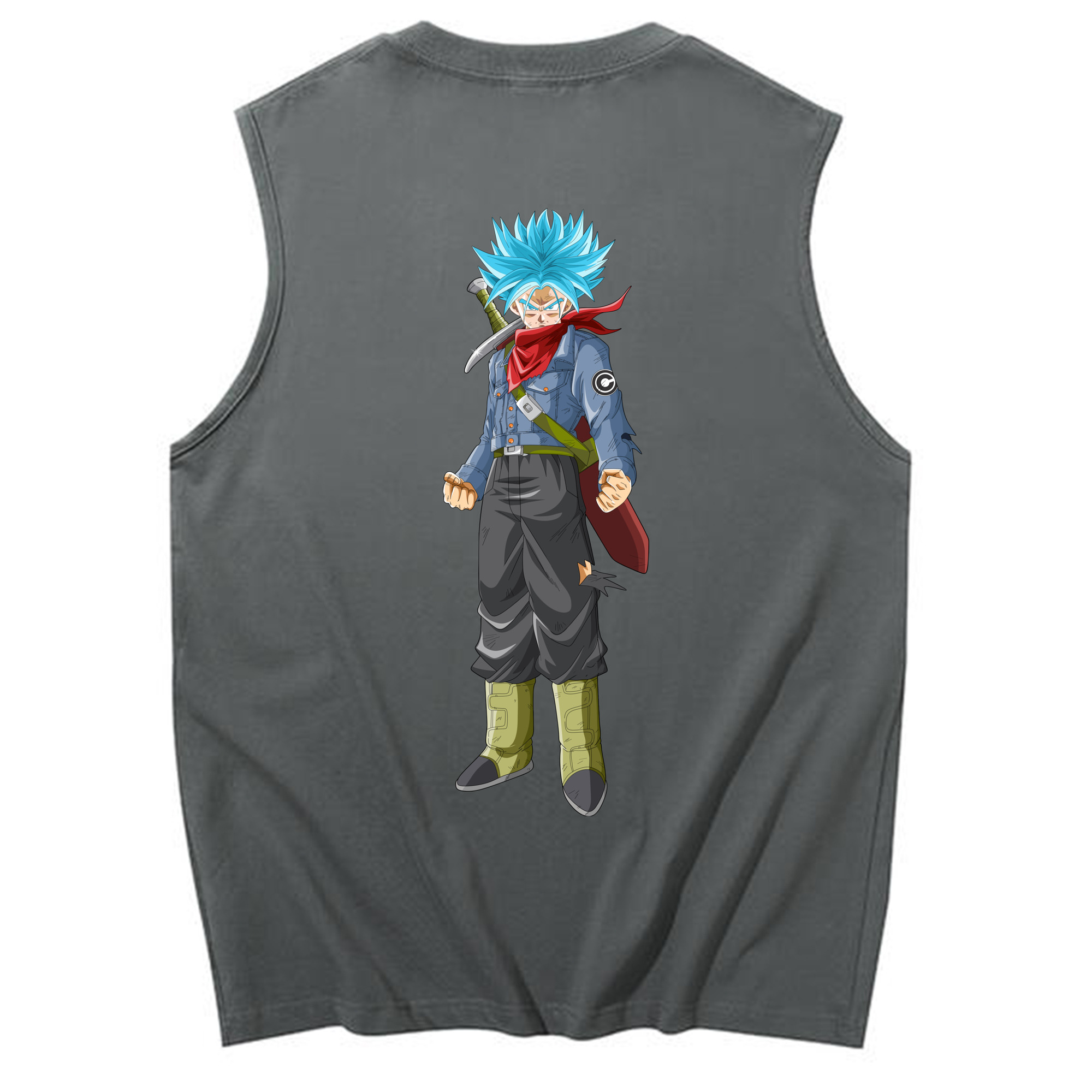 （画像用） ドラゴンボール トランクス（Torankusu）DRAGON BALL Trunks コットン100％タンクトップ（背面プリント）